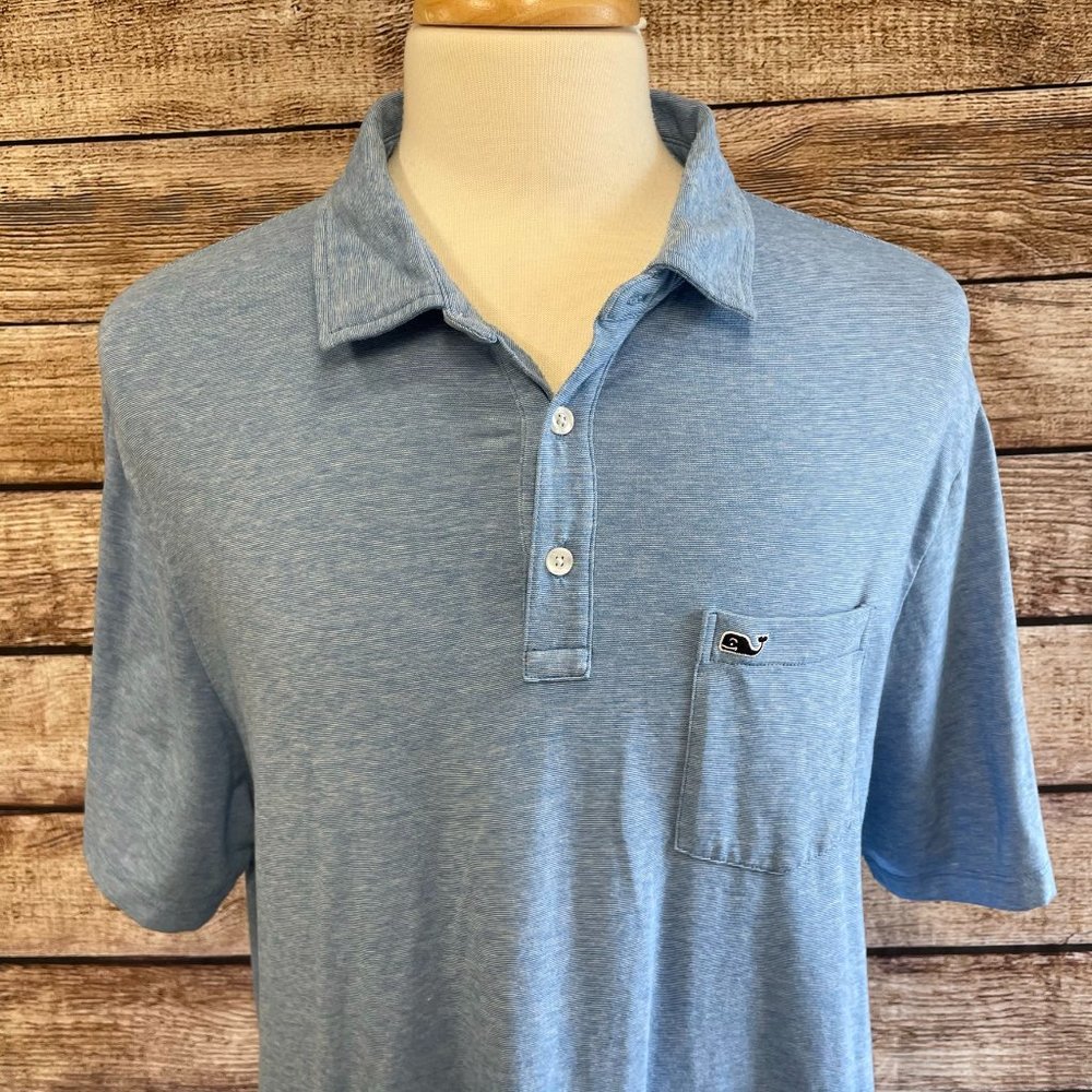 Vineyard Vines Edgartown Polo XL Blue Pima Cotton